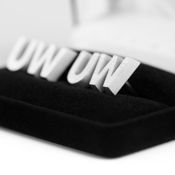Cufflinks "UW", bronze