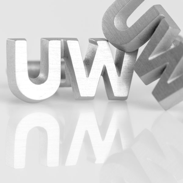 Cufflinks "UW", bronze