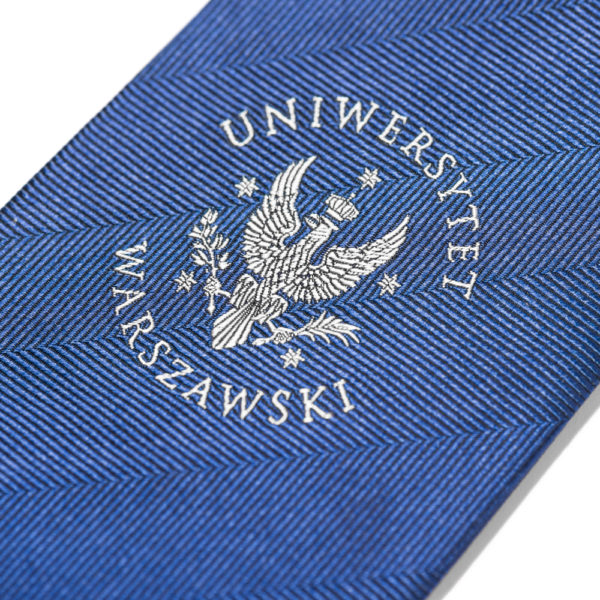 Silk tie with the UW logo