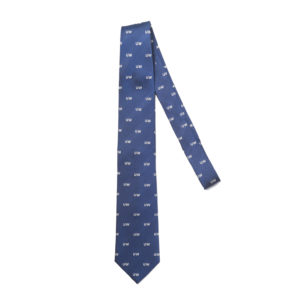 Silk tie with UW letters