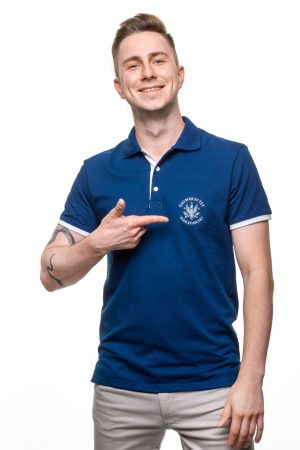 Granatowe polo